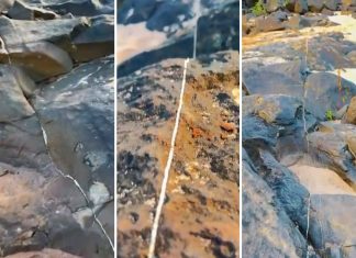Rochas com ‘linhas misteriosas’ às margens do Rio Tocantins têm cerca de 200 milhões de anos, diz geólogo