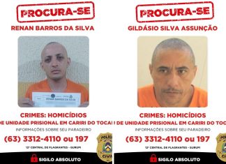 Veja o que se sabe sobre fuga de serial killer e integrante de facção do presídio de segurança máxima no Tocantins