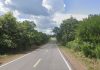 Uma pessoa morre após caminhonete sair da pista, bater em árvore e pegar fogo
