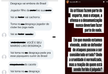 Esposa de Raphinha desabafa após ataques e expõe mensagens ofensivas nas redes