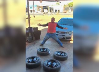 É Pit Stop de Fórmula 1? Borracheiro surpreende pela rapidez ao encaixar pneus sem ferramentas; VÍDEO