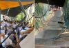Passarela cede durante travessia de alunos e deixa cerca de 30 estudantes pendurados no TO