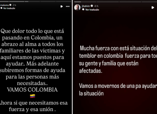 Shakira e outros famosos colombianos prestam solidariedade após terremoto no país